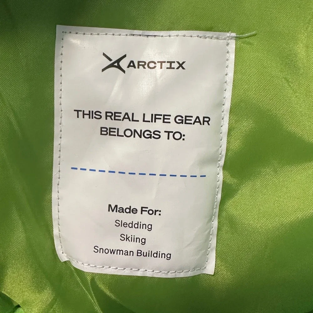 Arctix Winter Jacket Kids L Lime Green Grey 83896HRY Insulated Hooded‎ Ski Coat